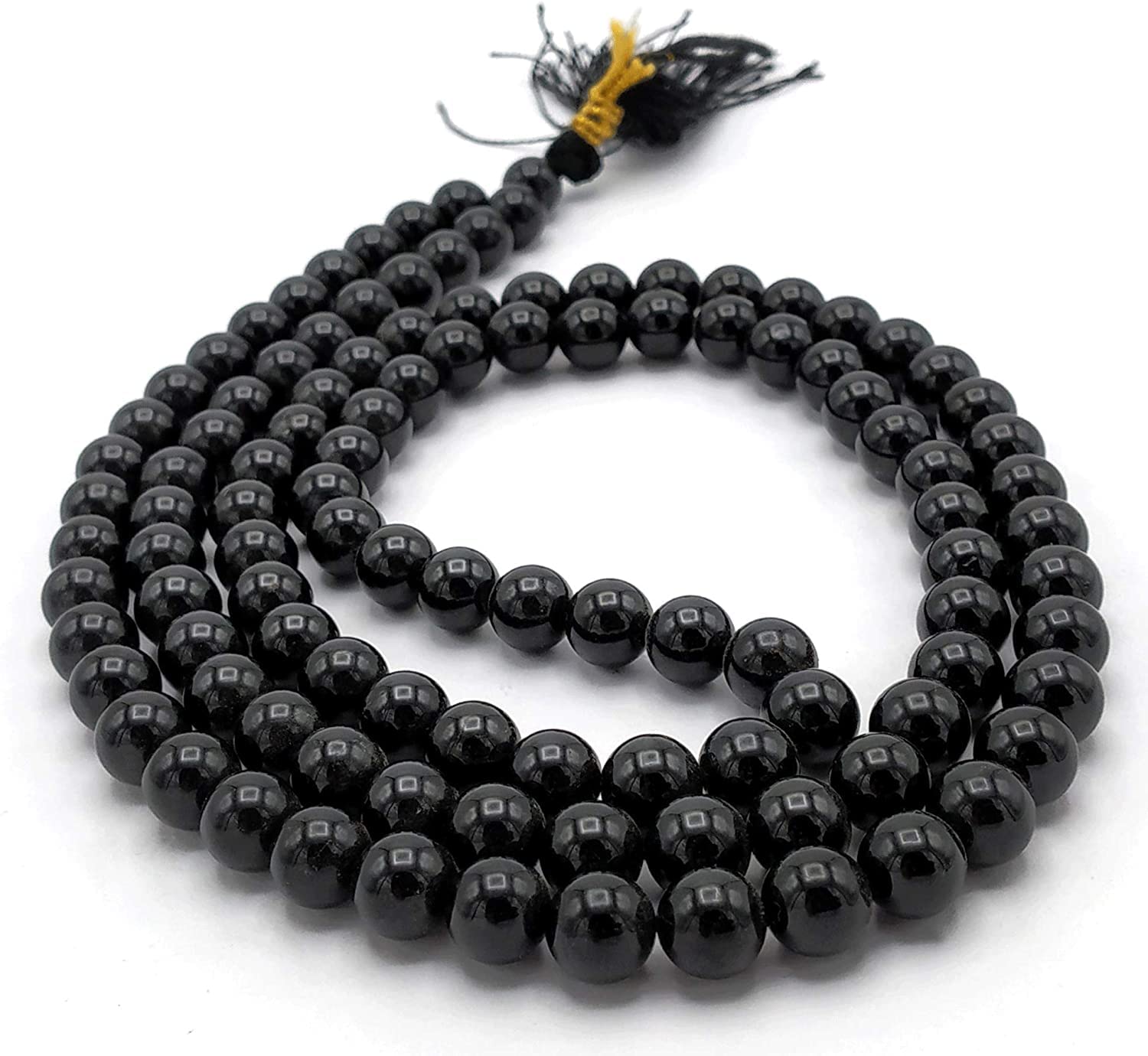 RDK SON'S Eye Catching Handmade Black Processed Sandalwood Japa Malaai| Black Wood Prayer Rosary | 108 Prayer Beads |Fragrant Sandalwood Tassel Wooden Maaa |Yoga (Kali Mala) 2