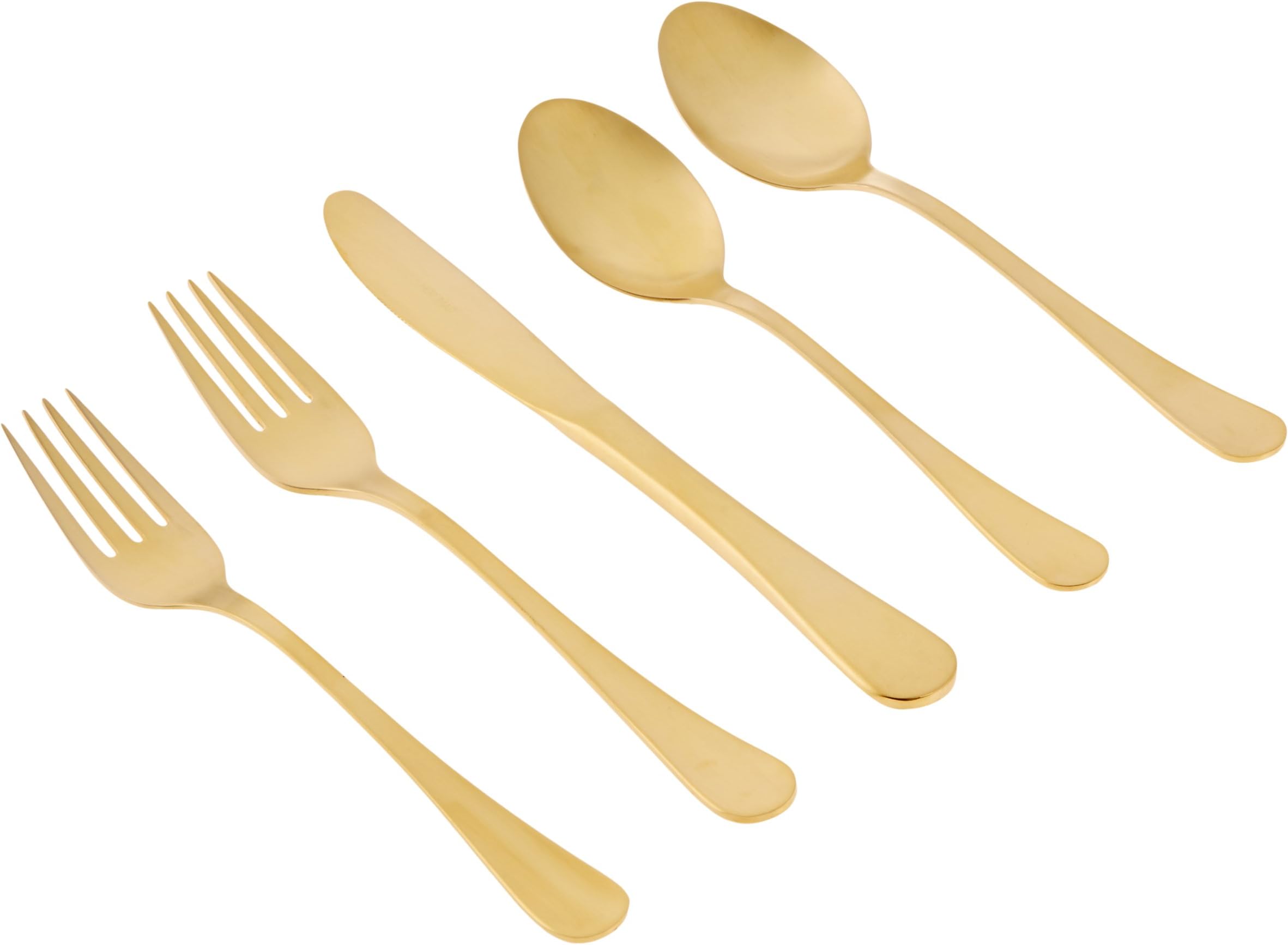 Herdmar Portofino Stainless Flatware Placesetting, Gold