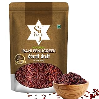 SJ IRANI Irani Methi Brown Fenugreek Whole Seeds Pouch Packing (100gm)
