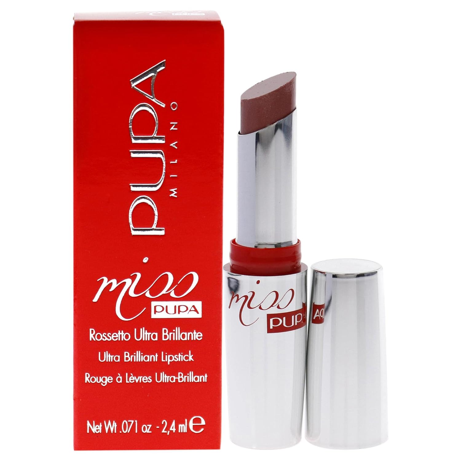 PUPA Milano Miss PUPA Milano Lipstick - Creamy, Ultra Pigmented Color For Lips - Nourishing Formula - Crystal-Effect Lipstick - Ultimate Boost Of Volume And Hydration - 110 Nude Vibes - 0.071 OZ