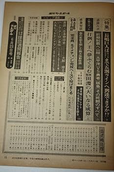 Amazon.co.jp: 週刊ベースボール 昭和50年6月23日号 プロ野球