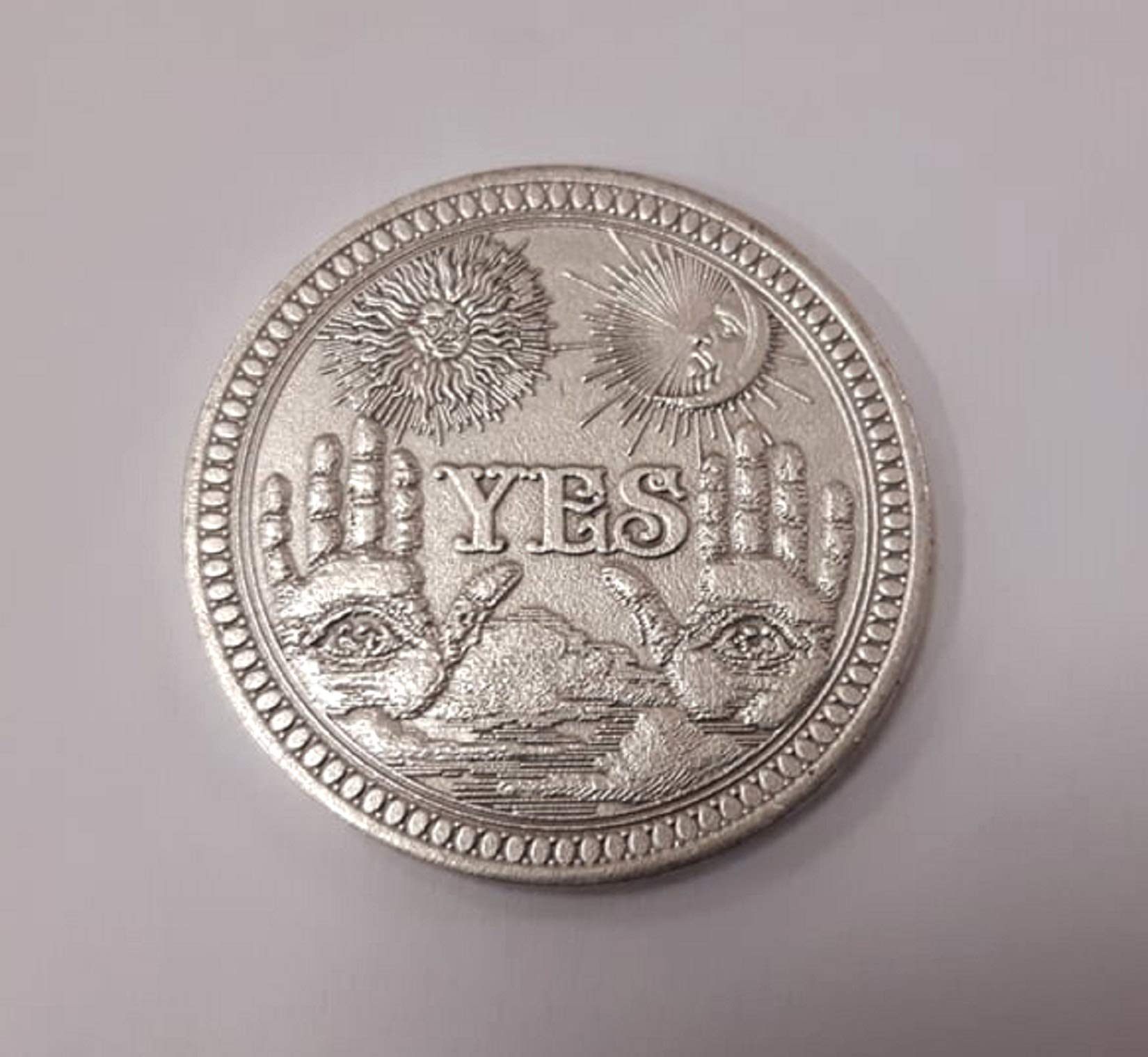 Yes No Coin plaqué argent. Ouija Oracle du destin. Idée cadeau original