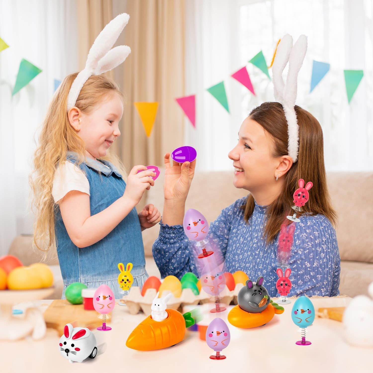 Ostergeschenke Kinder, 22x Ostern Aufziehbare Hasen mit Karotte Set, Räder Ostern, Ostern Geschenke Kinder, Osterdeko, Kleine Geschenke zu Ostern Kinder, Ostergeschenke Kinder 1 2 3 4 5 6 Jahre