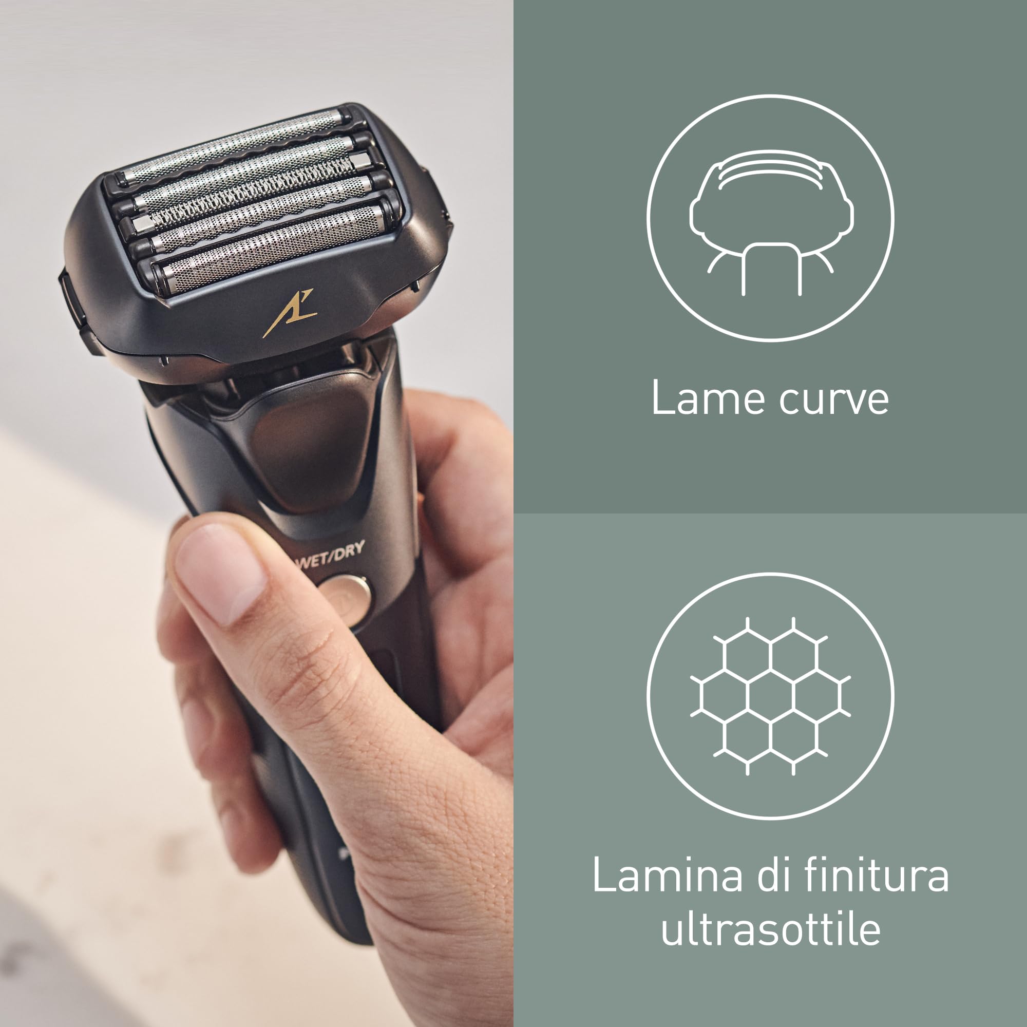 Panasonic WES9173Y1361 Testina di Ricambio per Rasoi Elettrici Uomo ES-LV65/ES-LV95/ES-LV81/ES-LV61, Lamina Esterna Originale