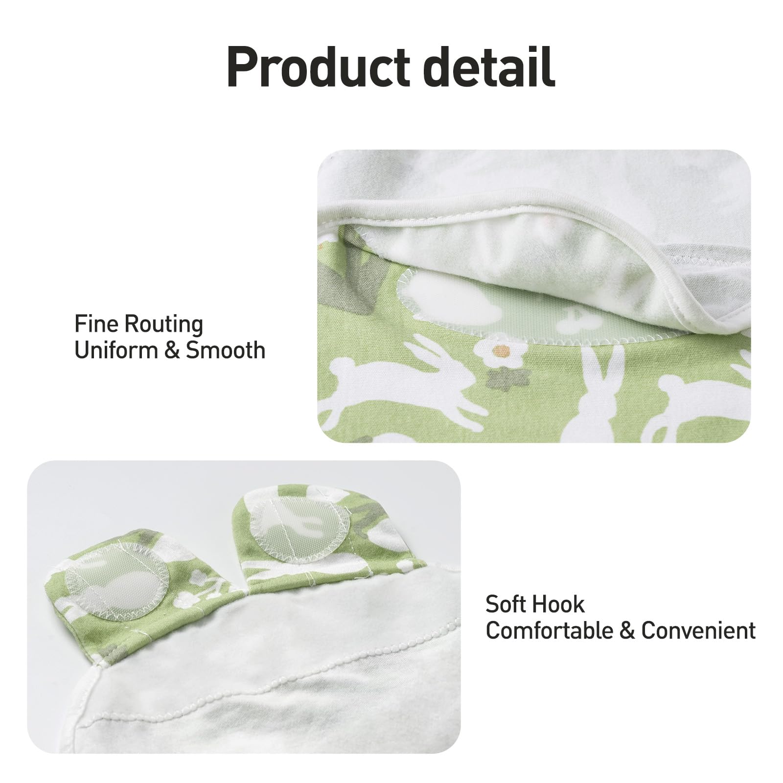 GLLQUEN BABY Swaddles - Sacco nanna per neonati, 0-3 mesi, 100% cotone biologico per bambini, Oeko-tex100, unisex, blu, S | Morbido sacco nanna per neonati, con chiusura in regolabile, unisex (lettera primaverile)