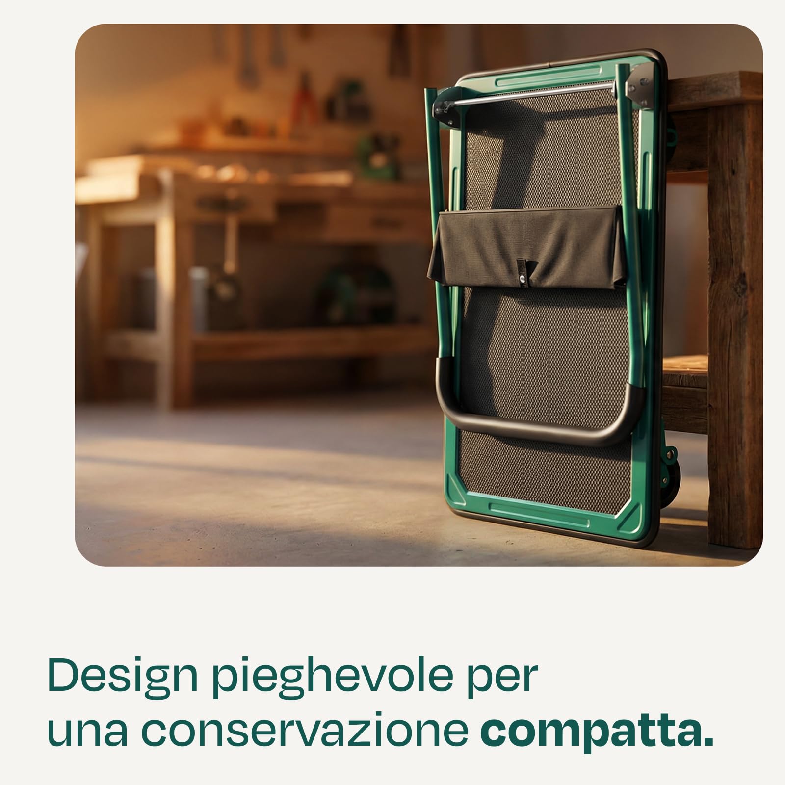 Carrello a Piattaforma Pieghevole 300 kg – Carrello da Trasporto in Acciaio con Ruote e Freni, Piano 90x60 cm – Ideale per Magazzino, Officina, Garage e Traslochi
