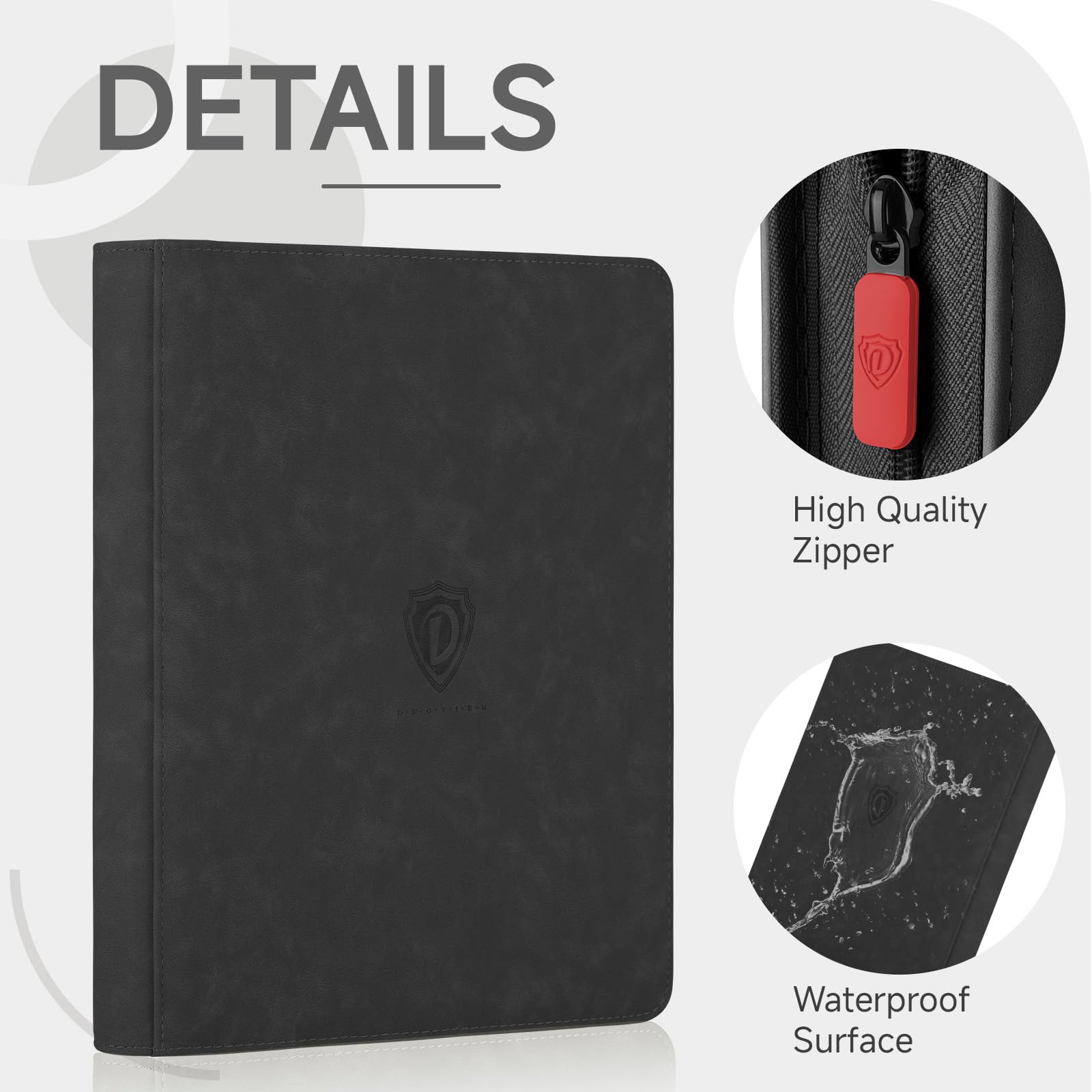 Deoyibu 9 Pocket Card Binder,360 Pockets Trading Card Binder,Double Sided Pocket Collection Binder,Card Folder for MTG,TCG,Game Cards,Sport Cards,Black