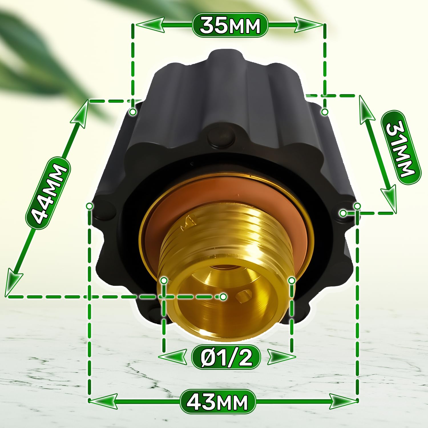 ONIX TECH Tappo per Polti Vaporella o per Polti Vaporetta - Taratura 4,5 Bar - Filettatura Maschio da 1/2" - Completo di Guarnizione - Garanzia di 5 Anni