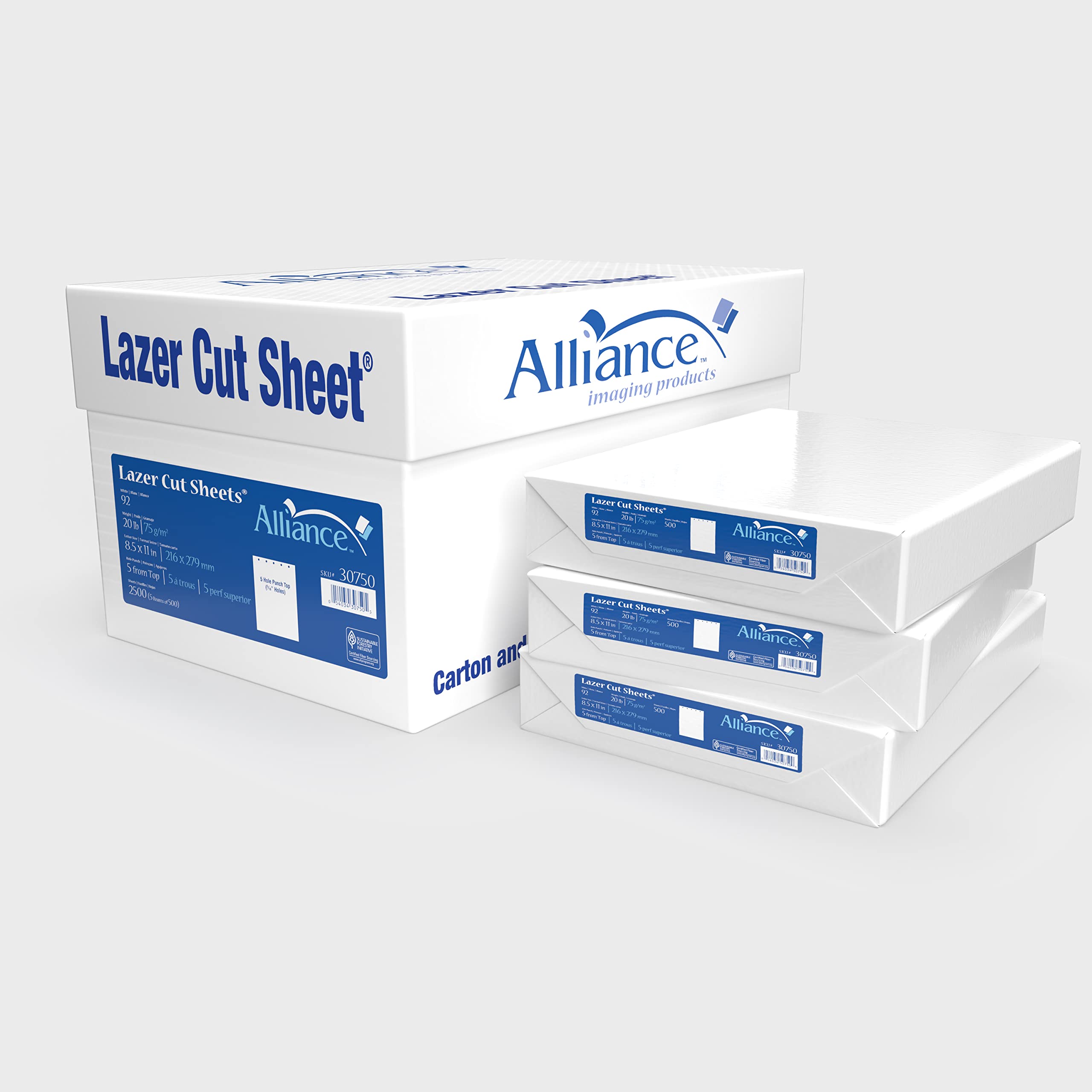 インチペーパー Amazon.com : Prepunched Paper Alliance Laser Cut Sheet 5 Hole Top