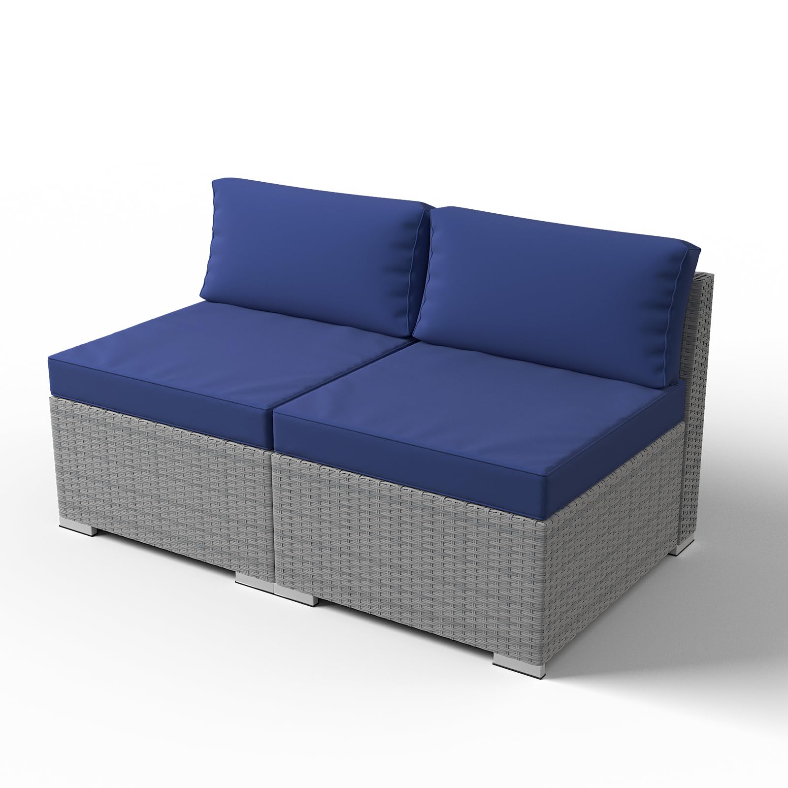 Eagle Peak Piece Outdoor Armless Wicker Sofa Set Outdoor