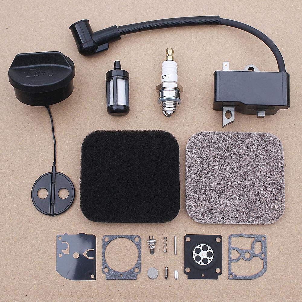 Herramientas de jardinería Tapa de Gas del filtro de combustible de aire de bobina de encendido para Stihl FS75 FS80 FS85 Trimmer 4137 124 1500W Kit de reparación de carburador de bujía