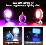 UFO RGB L'éclairage photo portable de Selfie, 1800mAh Remboursé CRI 95+ 2500-6000K Support de lampe de panneau variable, 360° LED La lumière de remplissage de bague de Selfie pour les selfies/Photographie/TikTok/Vidéo Conférence