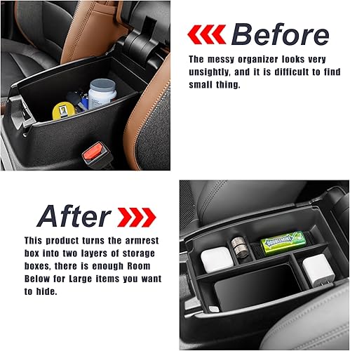 Miniatura 3 de Neepiar Bandeja organizadora de consola central compatible con Ford Escape 2020-2024 y Bronco Sport 2021-2024, caja de almacenamiento de