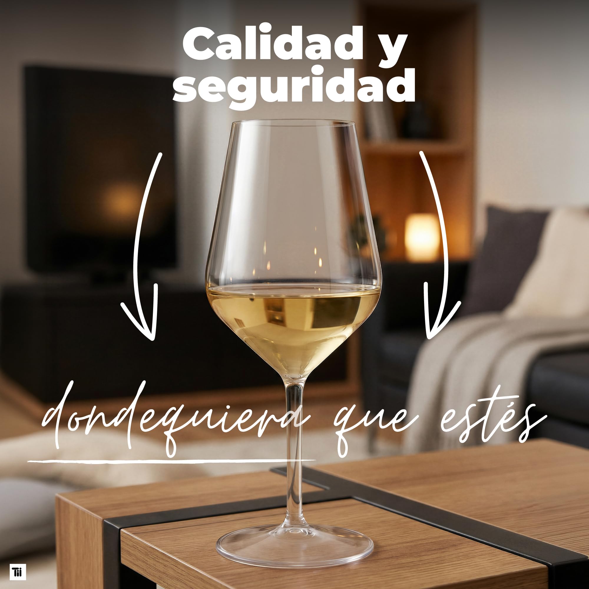 TUNDRA - 6 Copas Plastico Duro REUTILIZABLES para Vino y Cócteles | EVENT 47 cl. | IRROMPIBLES en Tritan® (Plástico Rígido) - Vasos de Plastico BPA Free y Aptas para Lavavajillas, Transparentes
