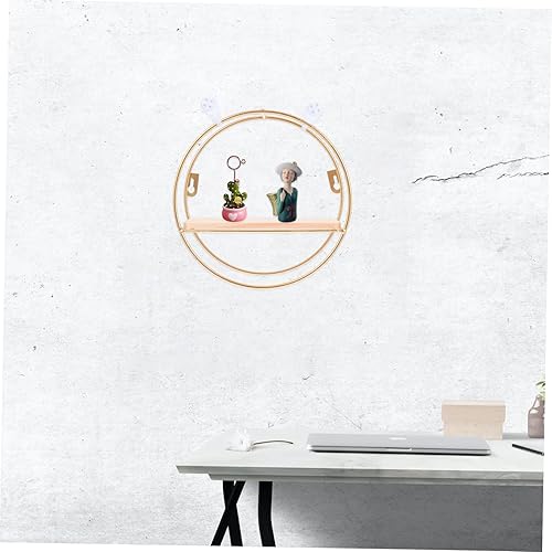 Miniatura 2 de ARTIBETTER Estantería flotante 1 juego de estantería de madera para libros, estantería de almacenamiento para plantas, macramé, marco de alambre,