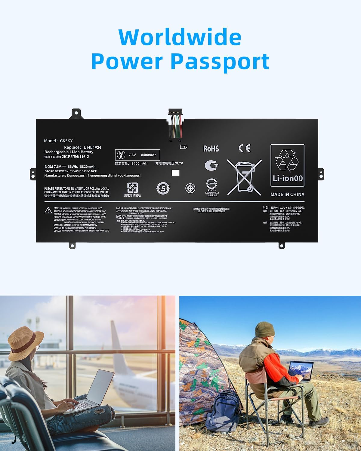 66Wh L14L4P24 L14M4P24 Laptop Battery for Lenovo Yoga 4 Pro(YOGA900) Yoga 3 Pro Yoga 900-13ISK 900-IFI Yoga 900-ISE Series 5B10H43261 High Performance