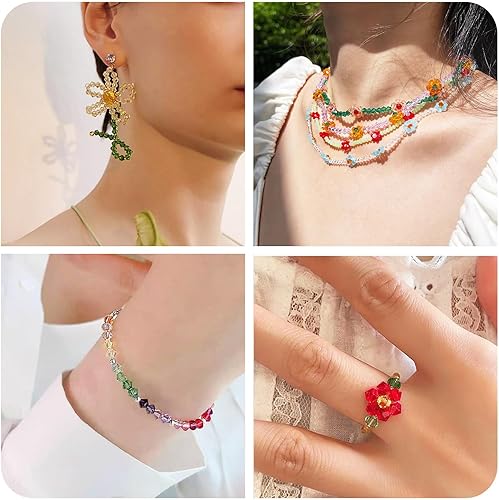 Miniatura 9 de Cheriswelry Cuentas de vidrio facetado degradado de 0.118 pulgadas, 10 colores, cuentas redondas sueltas de cristal transparente para manualidades,