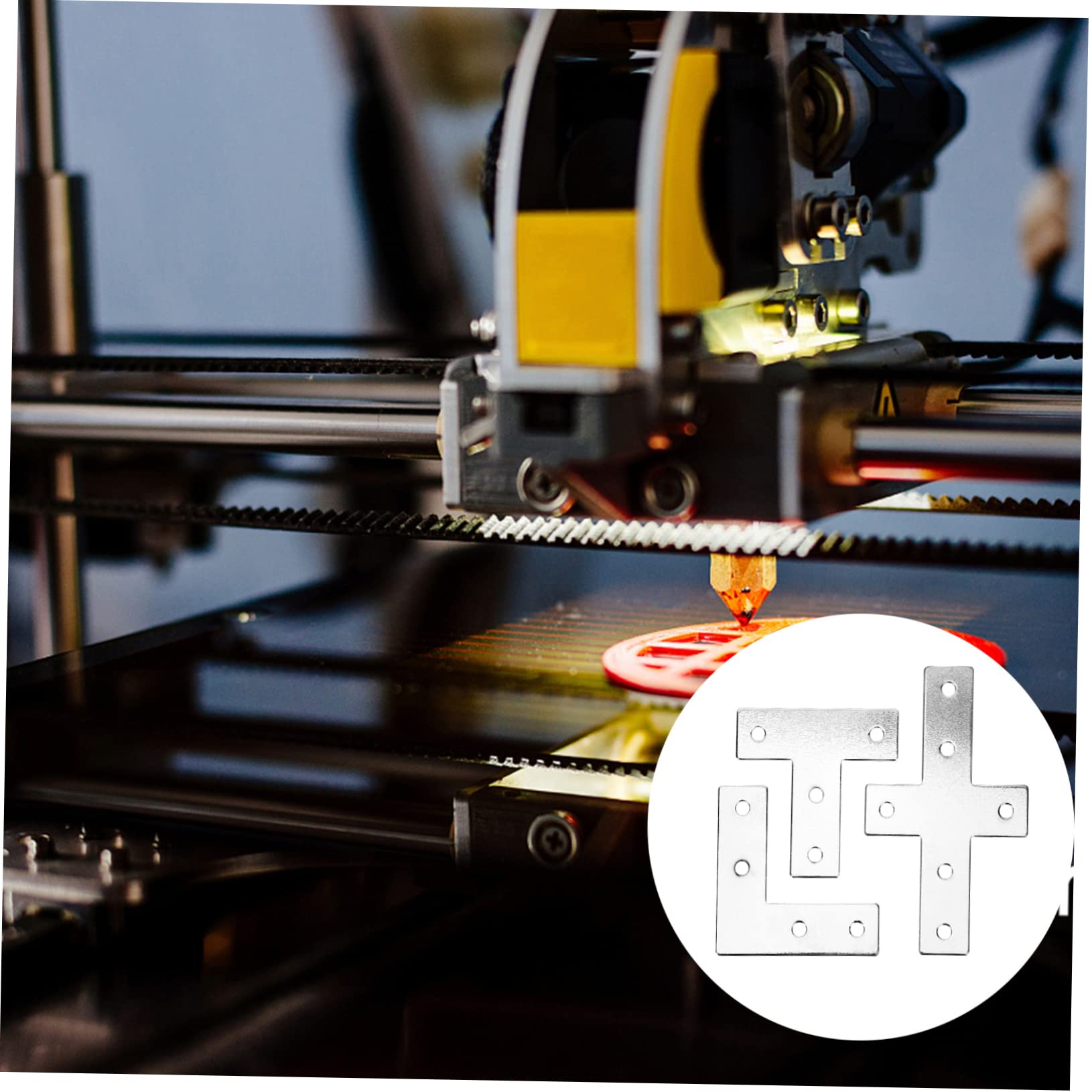 FUNOMOCYA 1 Set Silver Aluminum L Shape Mending Plate Furniture Corner Braces Right Angle Corner Brackets Flat Corner Braces