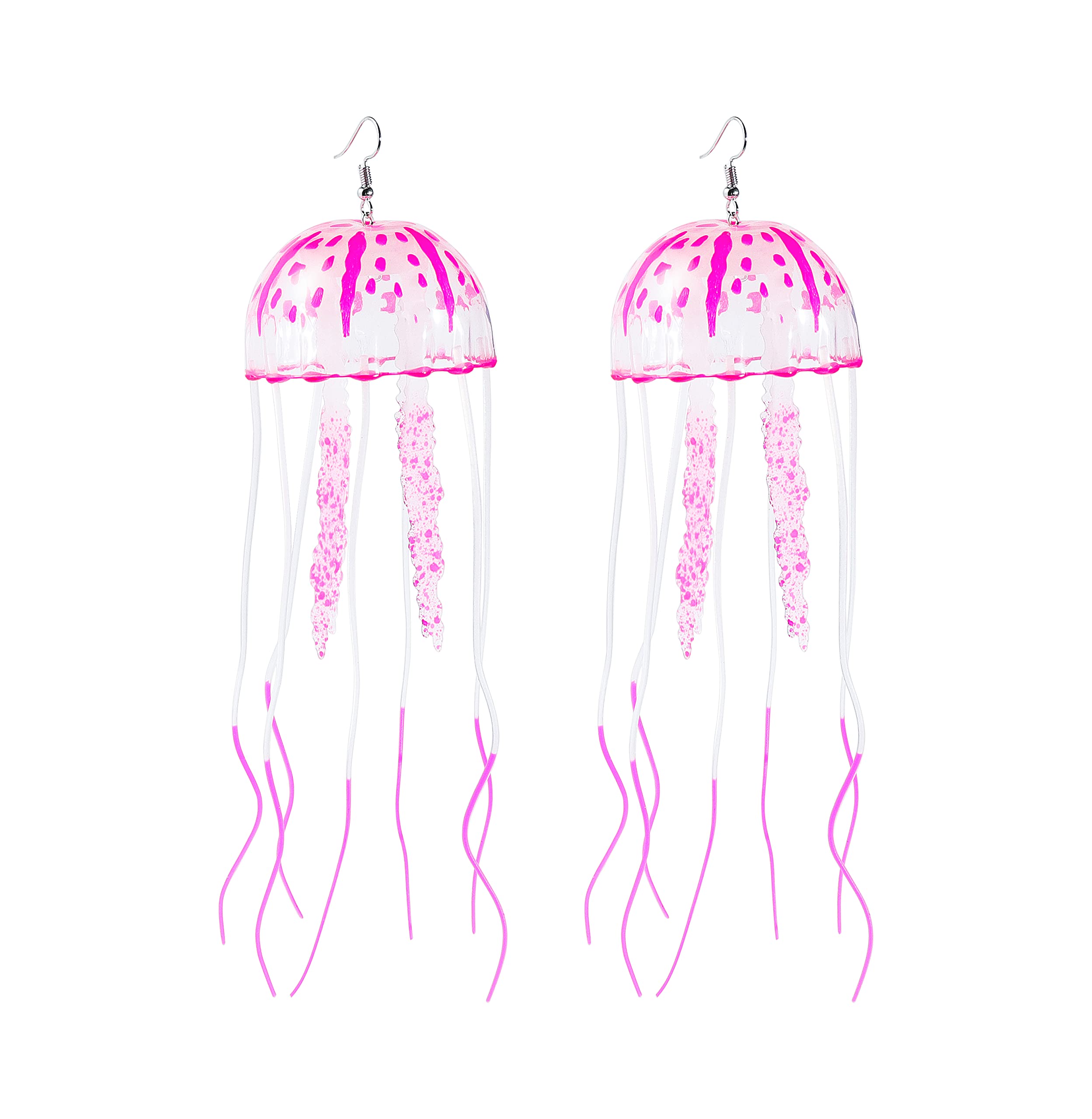Exaggerate Glow Jellyfish Dangle Drop Weird Earrings Light up Glow in the Dark Party Decoration Vacation Music Festival Club Creative Funny Jewelry