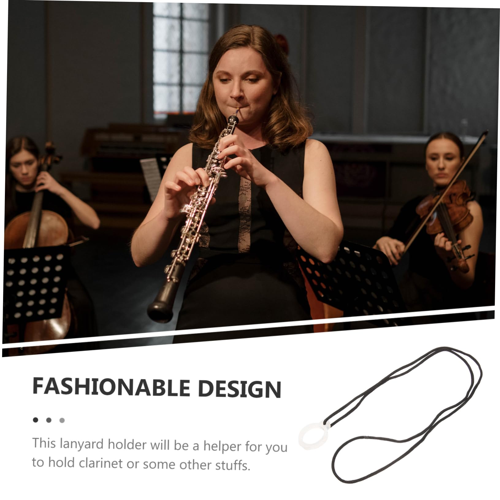 Holibanna Clarinet Hanging Cord with Strong Compatibility Practical Convenient Lanyard Holder for Clarinet Protection Against Scratches and Accidental Damage Classic Fashionable Design for