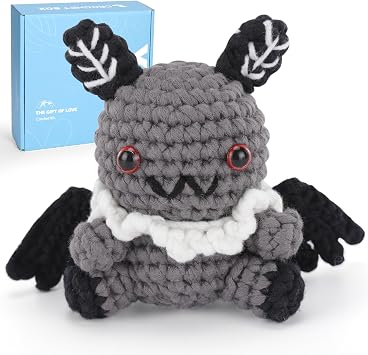 CrochetBox Mothman Crochet Kit for Beginners, Easy Craft for Adults