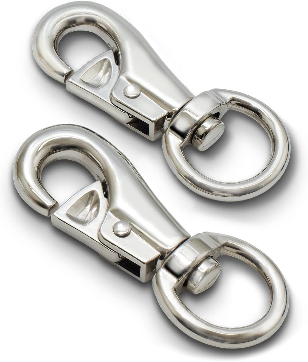 1,880 LB Swivel Hooks - 2 Pack - 940 Lb Capacity Per Hook - Super Heavy Duty Hooks - Perfect for Hammocks, Chairs, Beds, Baskets, Camping, Furniture, Pods, Swings, Tires & More