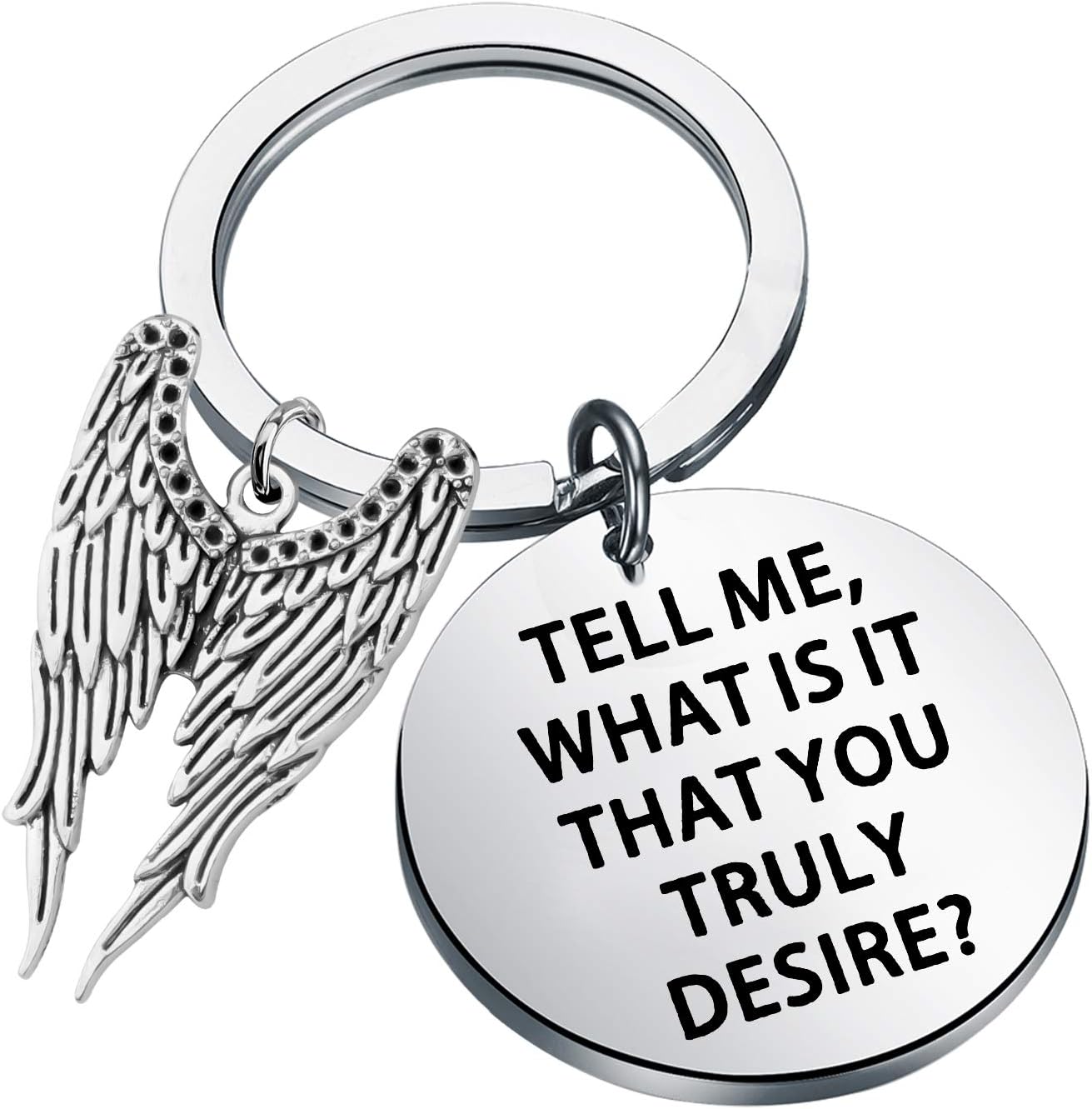 TV show Inspired Jewelry Tell Me What is That You Truly Desire Keychain Funny Devil Gift for Fans