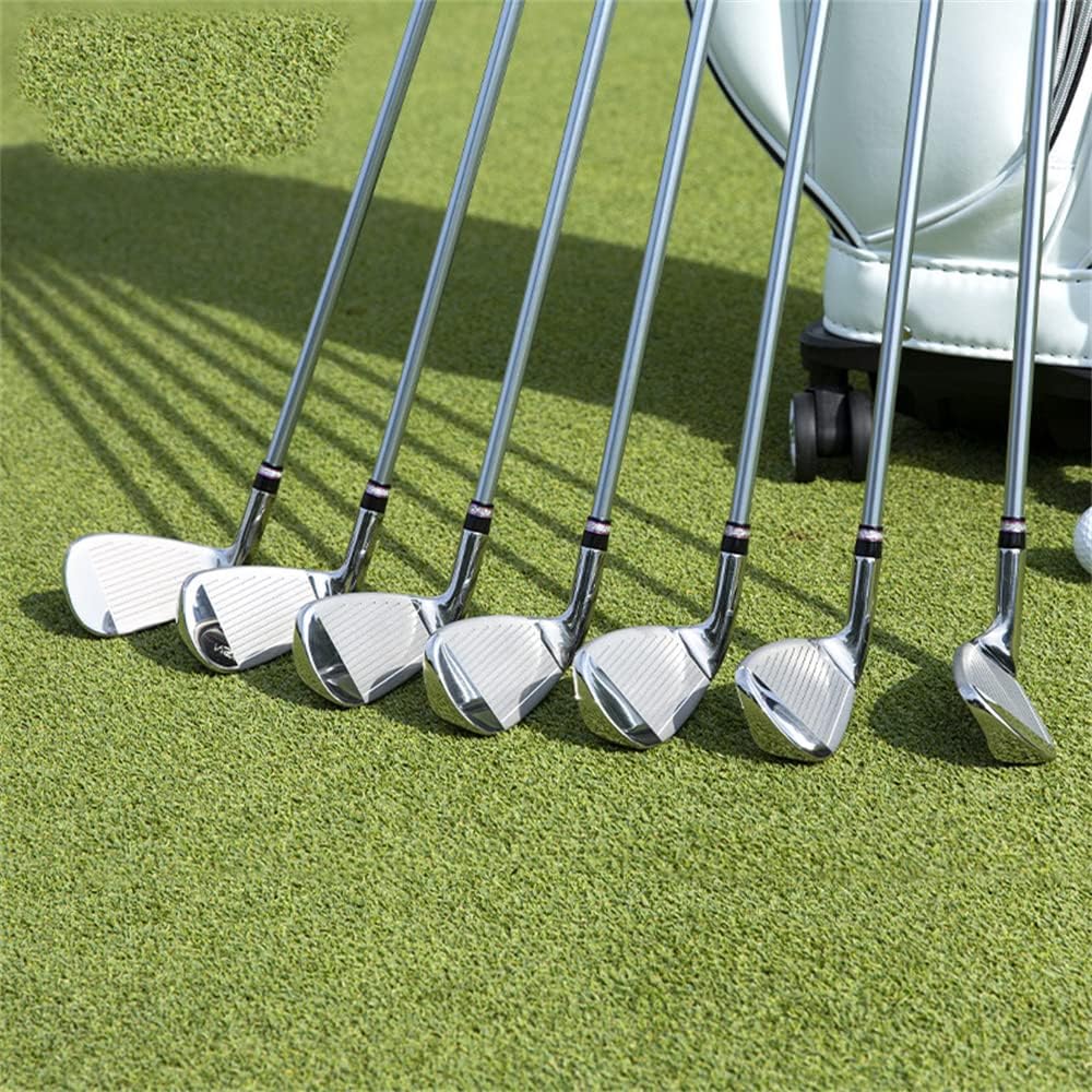 Lady Golfers Practice #7 Iron 32 Degree Loft L Carbon or Steel Rod Golf Club Iron with Head Cover for Single Clubs