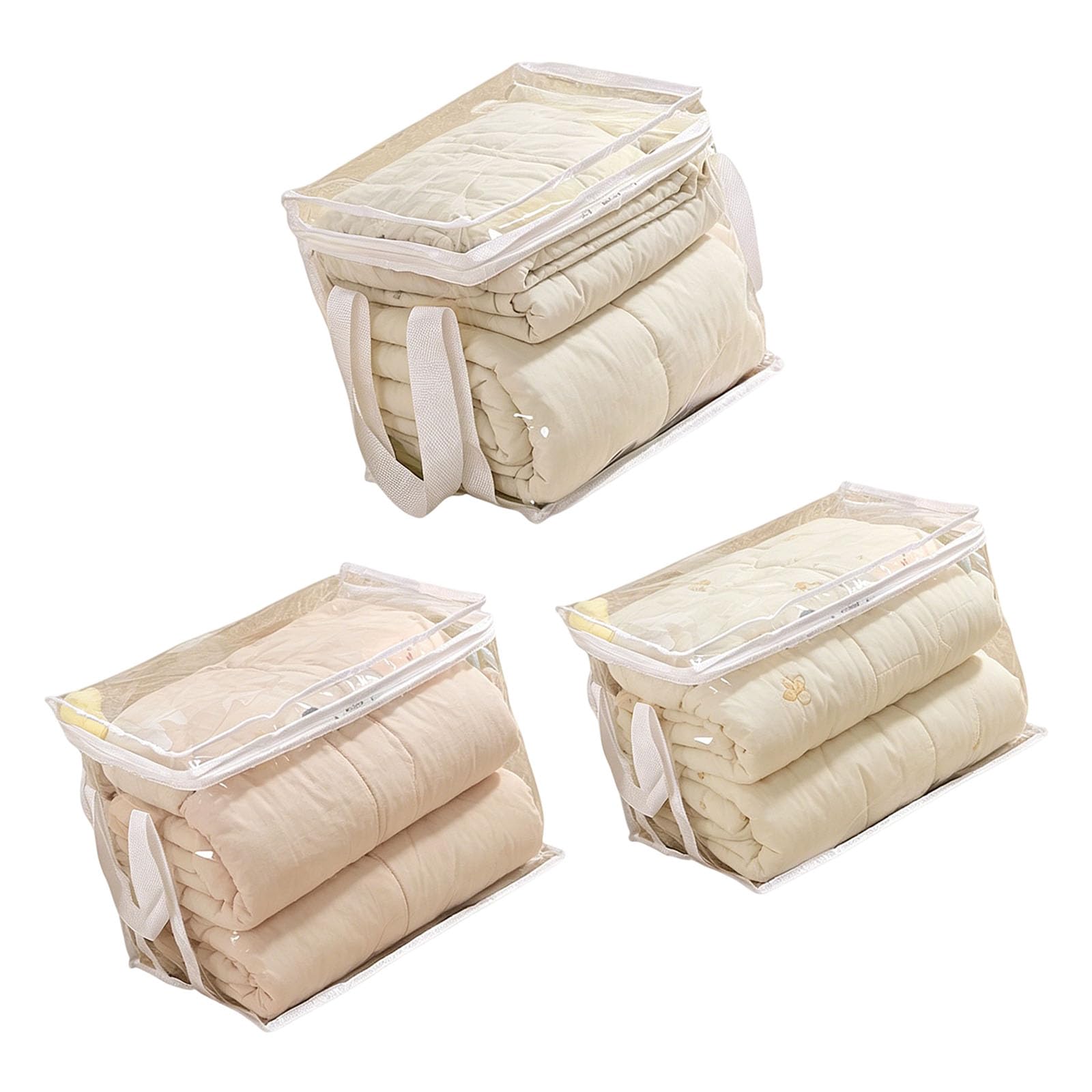 Of 3 See Through PVC Storage Pouches Organizers Clear Bag Great for Organizing Small Items Dustproof Storage Pouches
