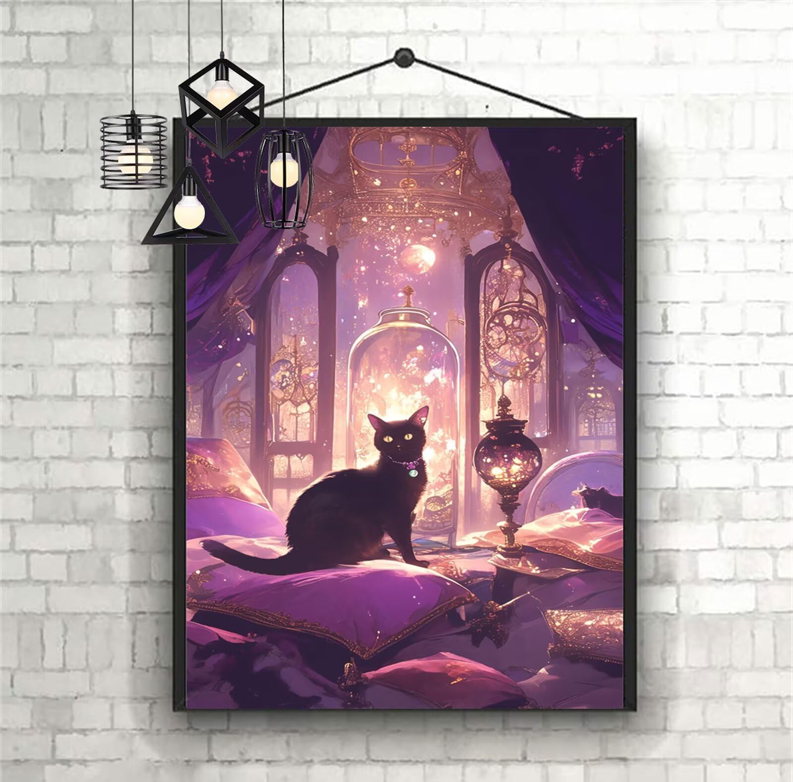 Diamentowe malowanie kot diamentowy obraz dzieci 60x90 cm 2025 diamentowe malowanie kreskówki, DIY 5D diamentowe rysunki ścieg krzyżykowy rzemiosło dla dorosłych, malowanie diamentów prezenty dla