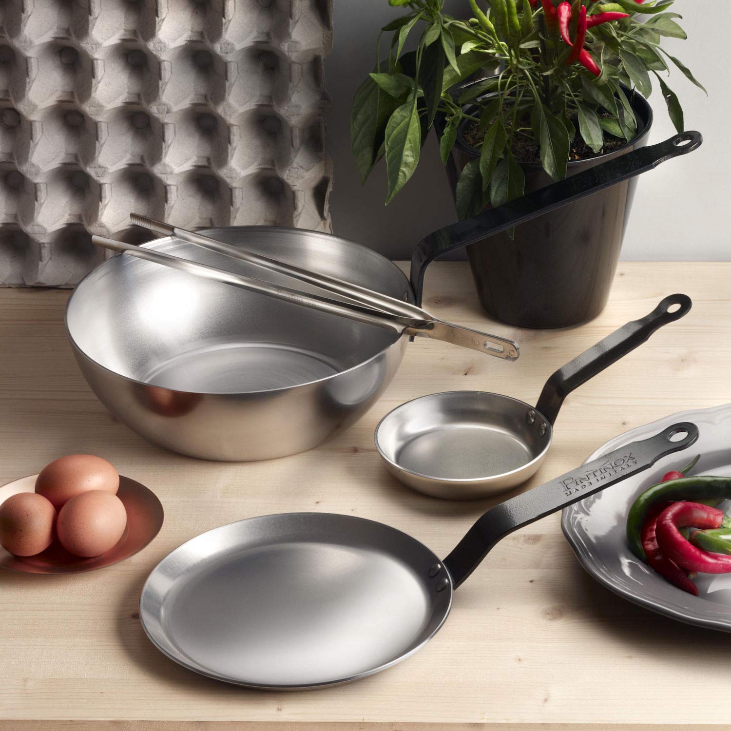 PINTINOX, Crepiere in Ferro Serie Excalibur, Adatta All’induzione, Made in Italy, Diametro 20 cm