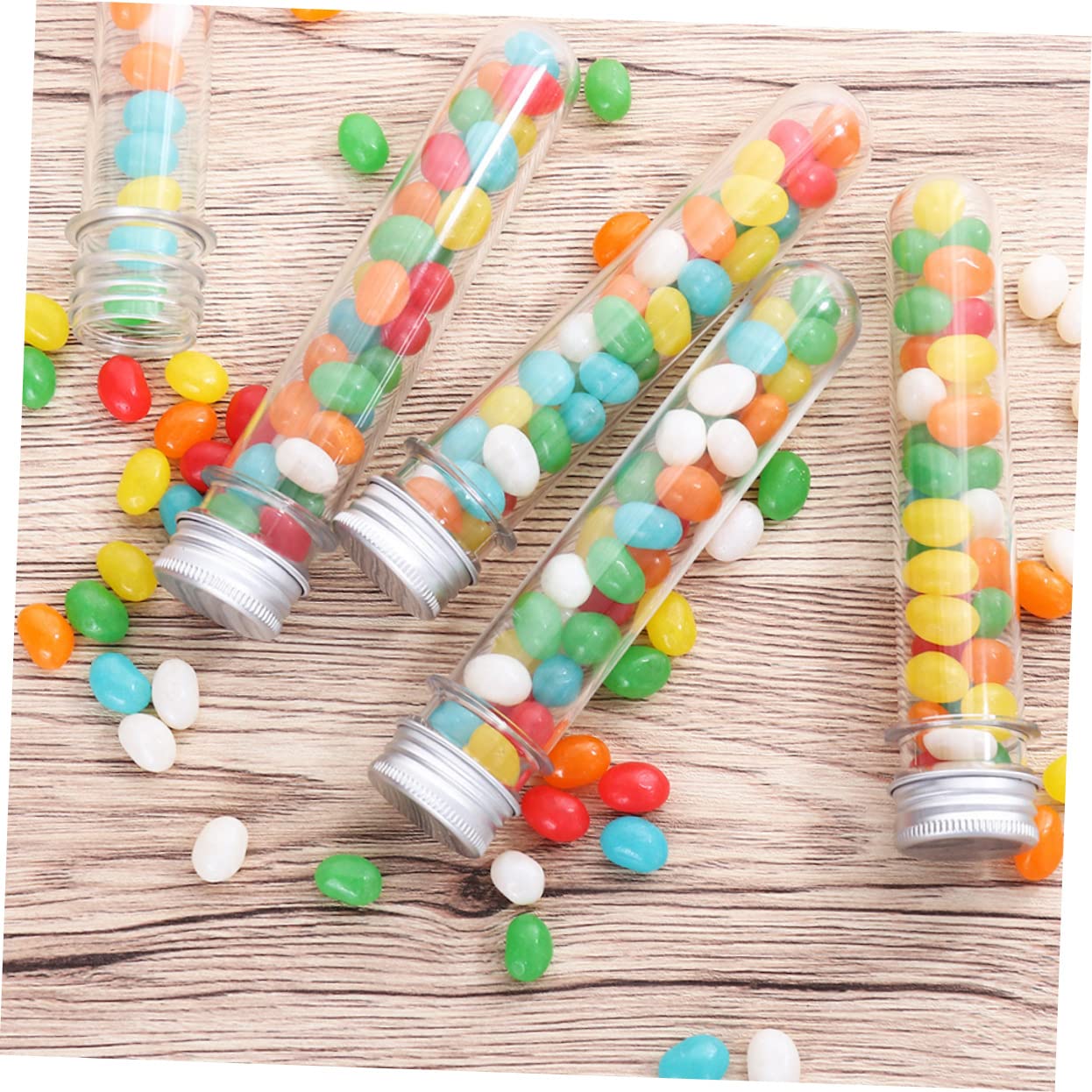 SOLUSTRE 50 Piezas Botella De Tubo De Ensayo Tubos De Almacenamiento De Transparentes para Dulces para De Baño