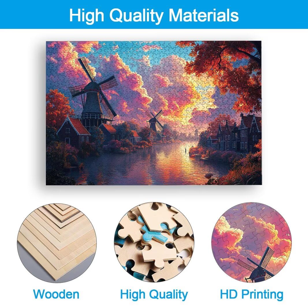 Puzzle Pays-Bas, Puzzle 1000 Pièces Adultes, Puzzles pour Décoration -2211