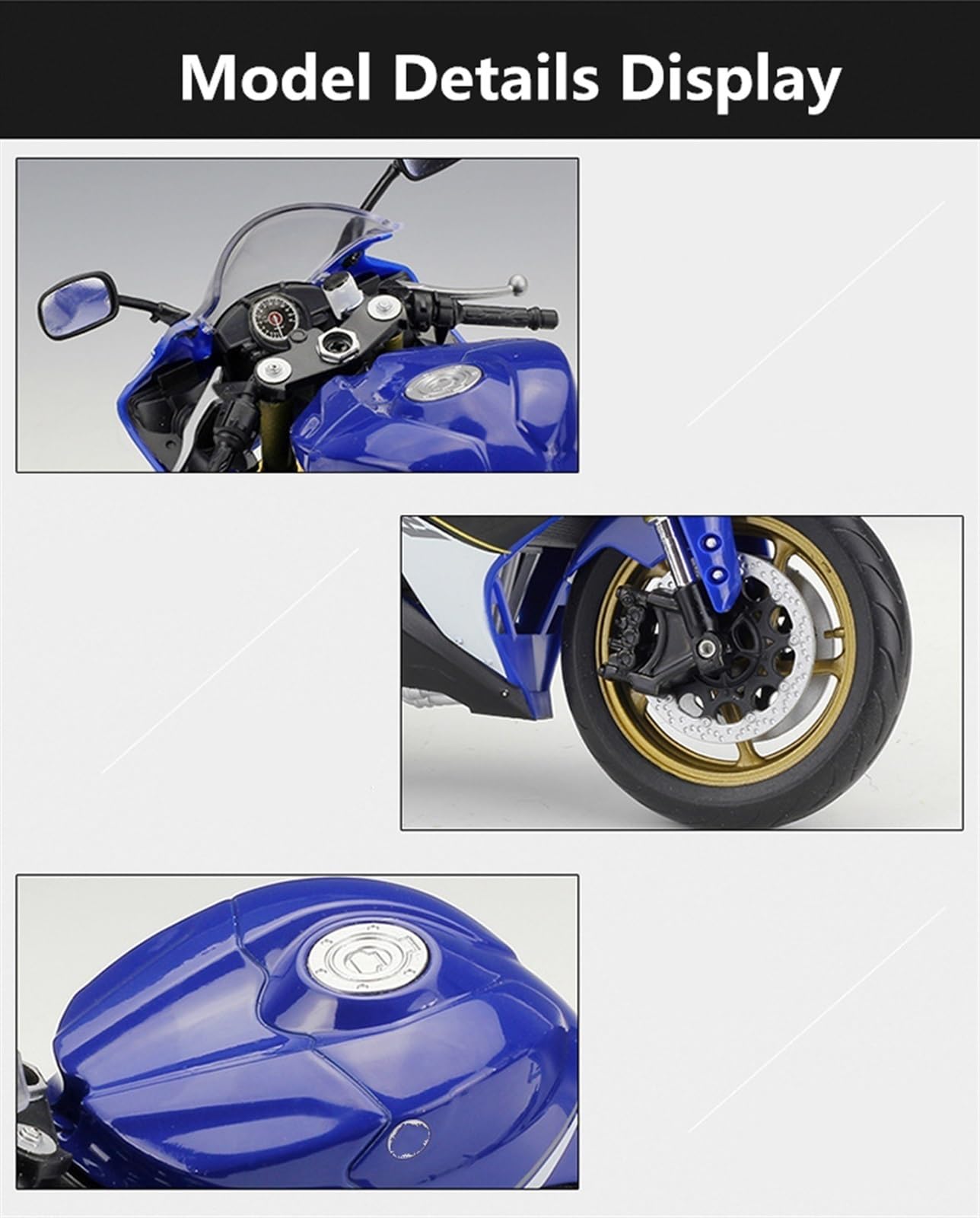 Modello 1/10 Per YAMAHA YZF-R1 Collezione Di Modelli In Metallo Per Moto Simulazione Fonde Sotto Pressione Regali Per(With retail box)