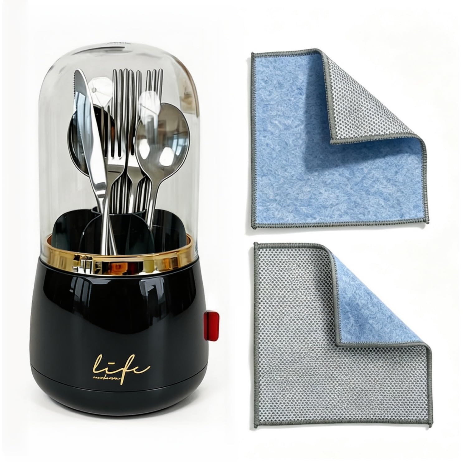 Photo 1 of DaChihSheng Rotating Utensil Holder with Lid