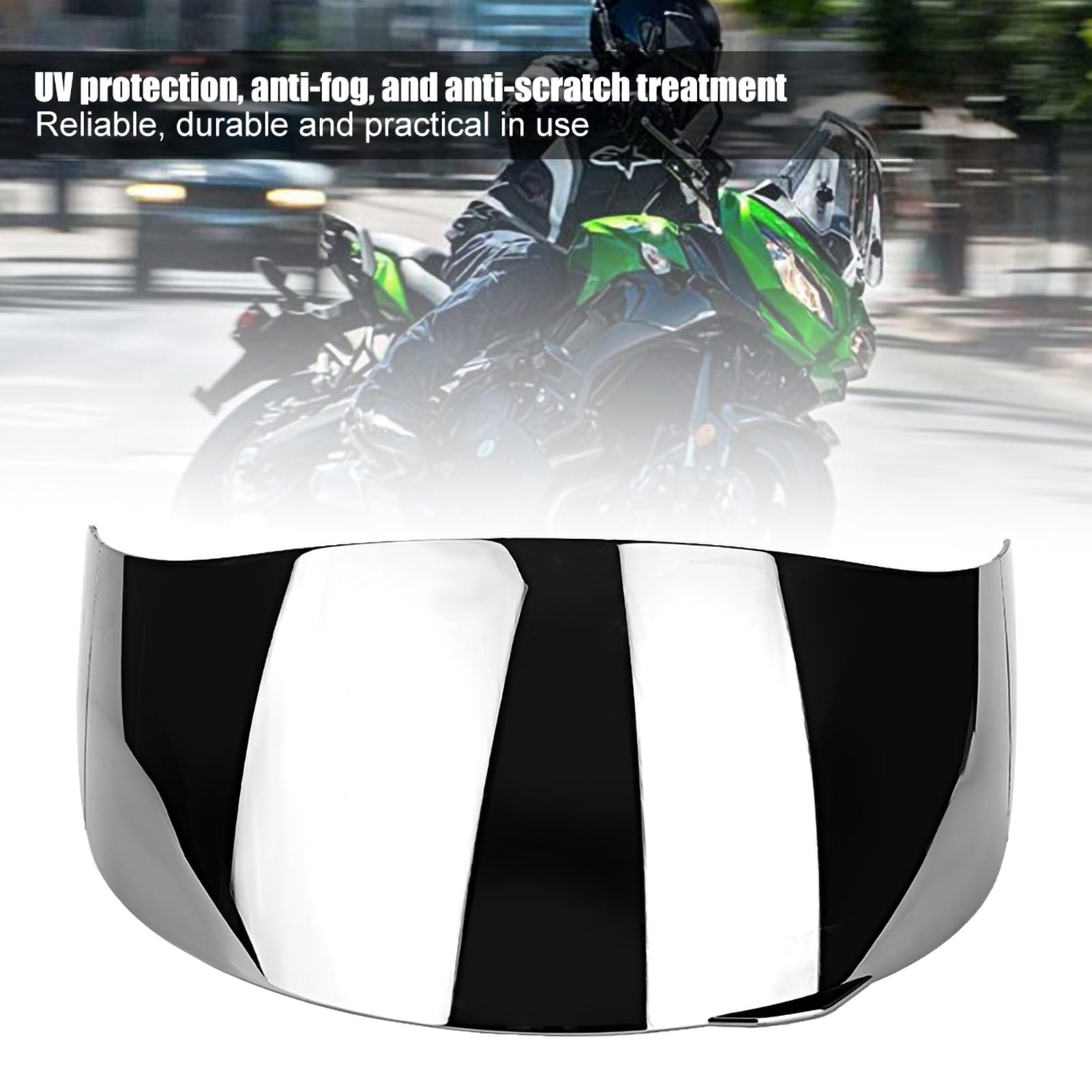 Watris Veiyi Kask AGV K1 wizjer, srebrny, 26 cm, wizjer, kask motocyklowy, przednia szyba AGV, kompatybilna z K1 K3 SV K5