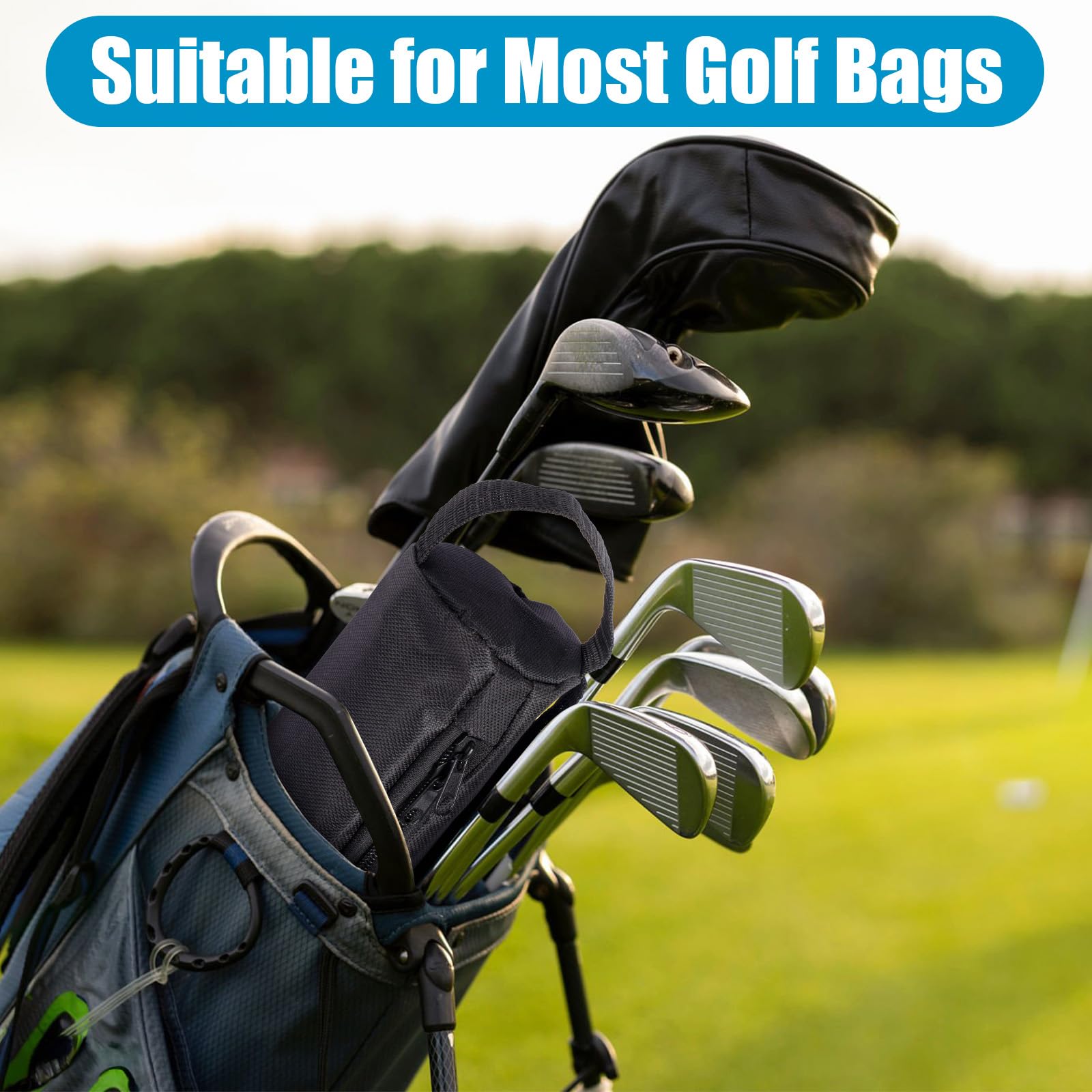 Manga enfriadora de cerveza 7 puede manga de cerveza, manga de enfriador de golf aislado bolsa de almacenamiento de bebidas, regalos divertidos de golf para hombres, accesorios de cerveza