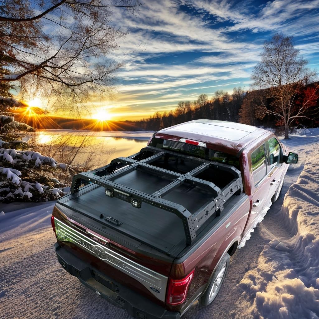 OMP Offroad Aluminum Hard Tonneau Cover | Compatible with 2015-2026 Ford F150 Crew Cab & Raptor/Lightning (5.7' Bed) | Patent Design Heavy-Duty|Optimize Modify Perform (Retractable)