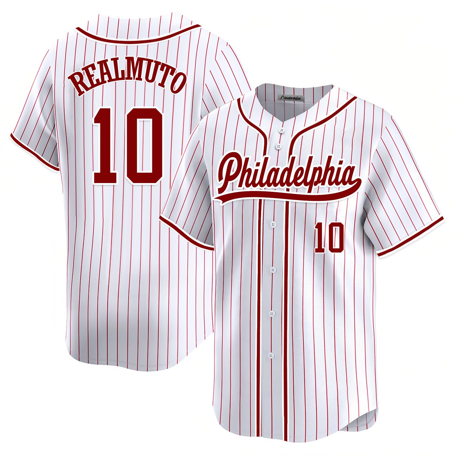 Custom Mens/Women/Youth Philadelphia White JT Realmuto Seattle Baseball Stitched T-Shirt for Sports Fan