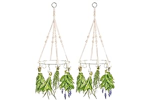 2-Pack Herb Dry Rack with 20pcs Golden Herb Dryer Hooks