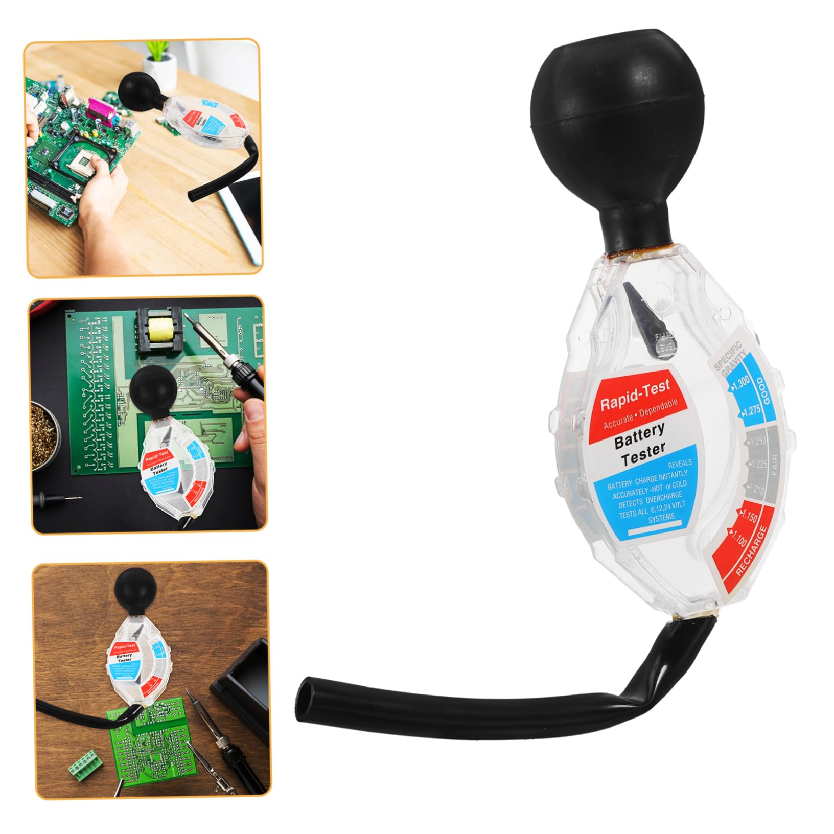 Vaguelly Automobile Battery Tester Hydrometer Tool Lightweight Car Battery Density Measuring Device for Accurate Testing User-Friendly for Mechanics and Car Owners Compatibility