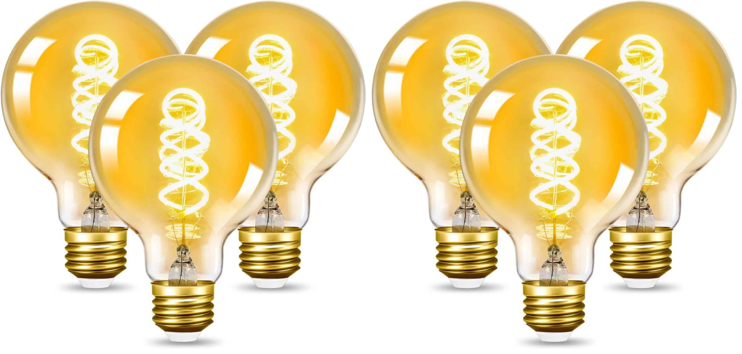 Edison Vintage Glühbirne, E27 LED dimmbar Lampe warmweiß 2700K ersetzt 40 Watt Glühbirne E27 LED Leuchtmittel für Retro Beleuchtung 3 Stück. (Packung mit 2)