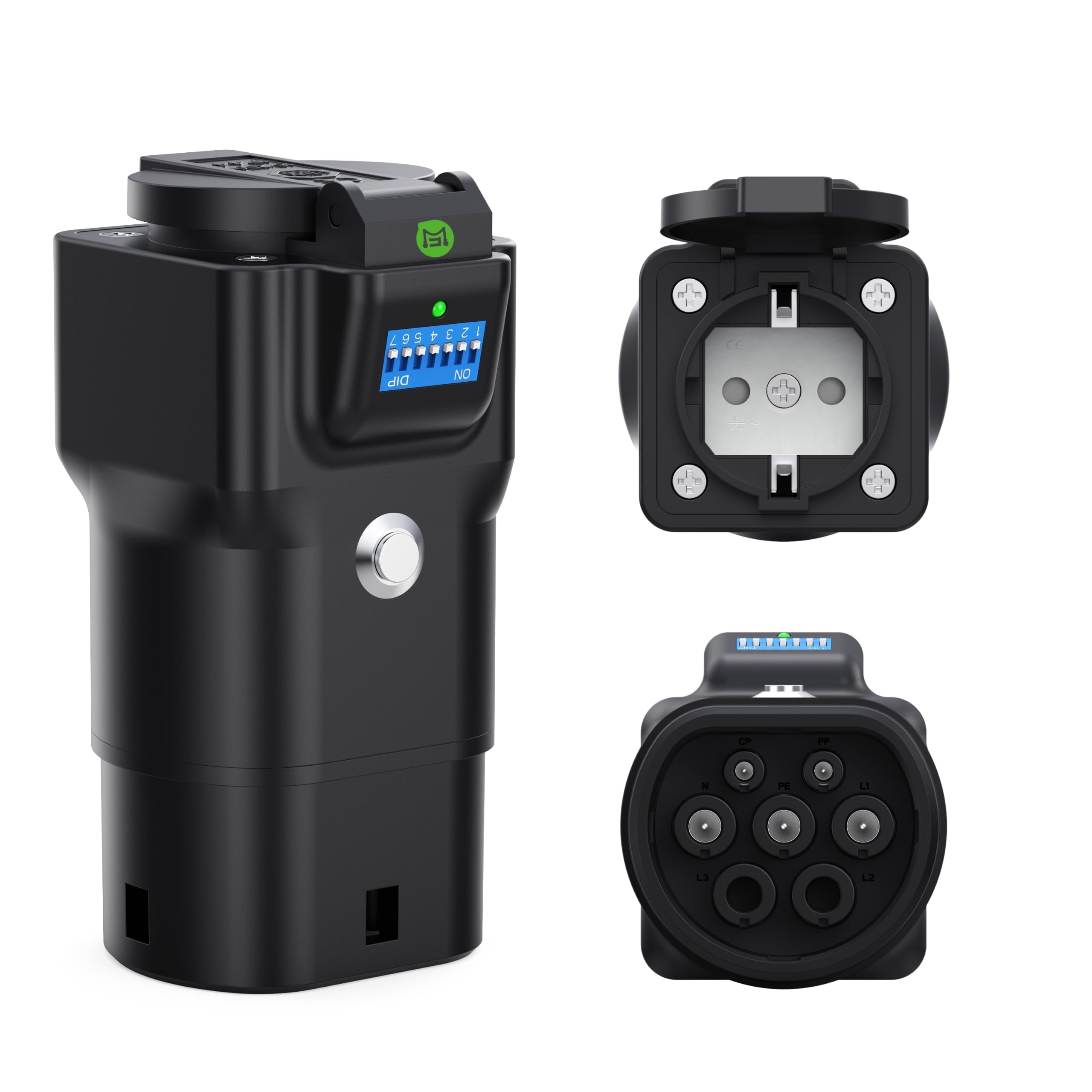 Adapter V2L, 3,5 kW, 16 A, 220 V, typ 2, adapter Schuko