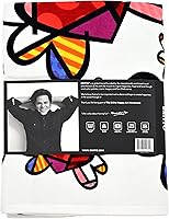 Vista 3 de BRITTO Romero - Toalla de playa y piscina de algodón, 39 x 67 pulgadas, corazones voladores (blanco)