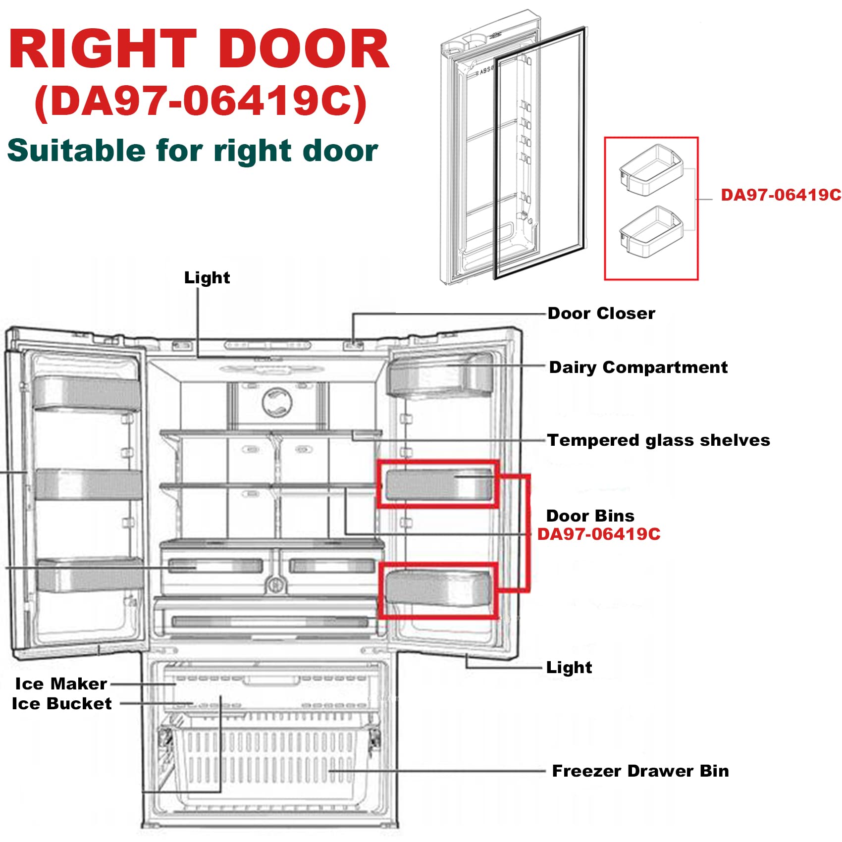 Samsung RF4287HARS/XAA00 Bottommount Refrigerator Manual, 55 OFF