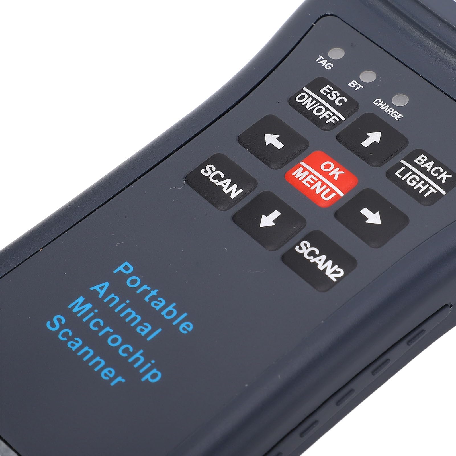Lettore Microchip Portatile per Cani e Gatti Scanner ID Animale 60000 Record Compatible with ISO 11784/11785 Basso Frequenza Vet