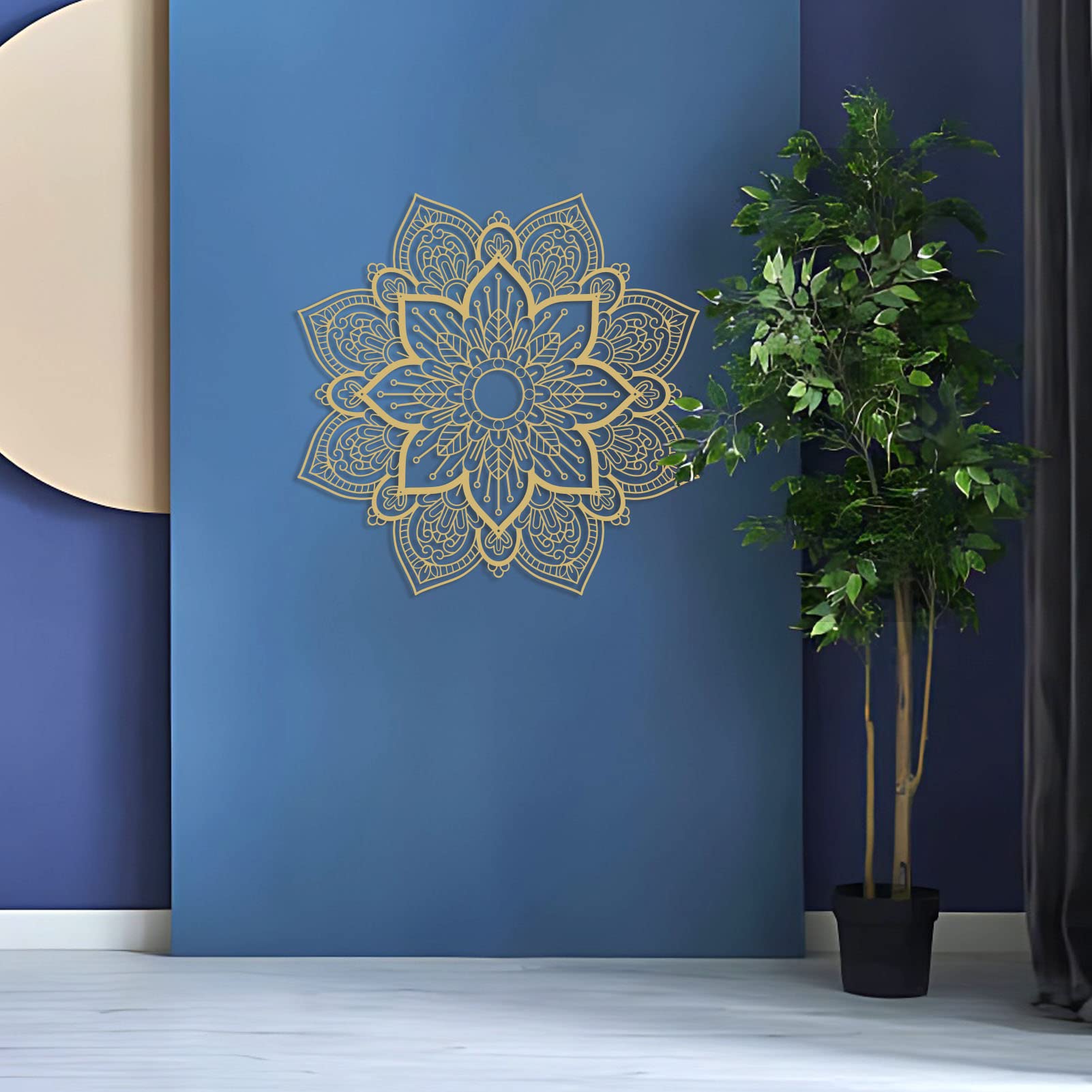 Resama Large Metal Round Mandala Wall Decor - Image 2