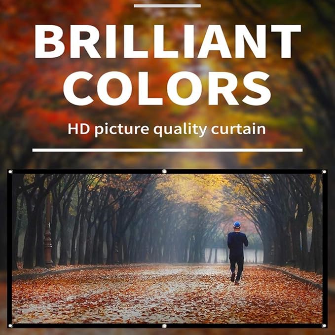 Pantalla de Proyector, 60 pulgadas, 16:9, Plegable, Tela Blanca miniatura 4