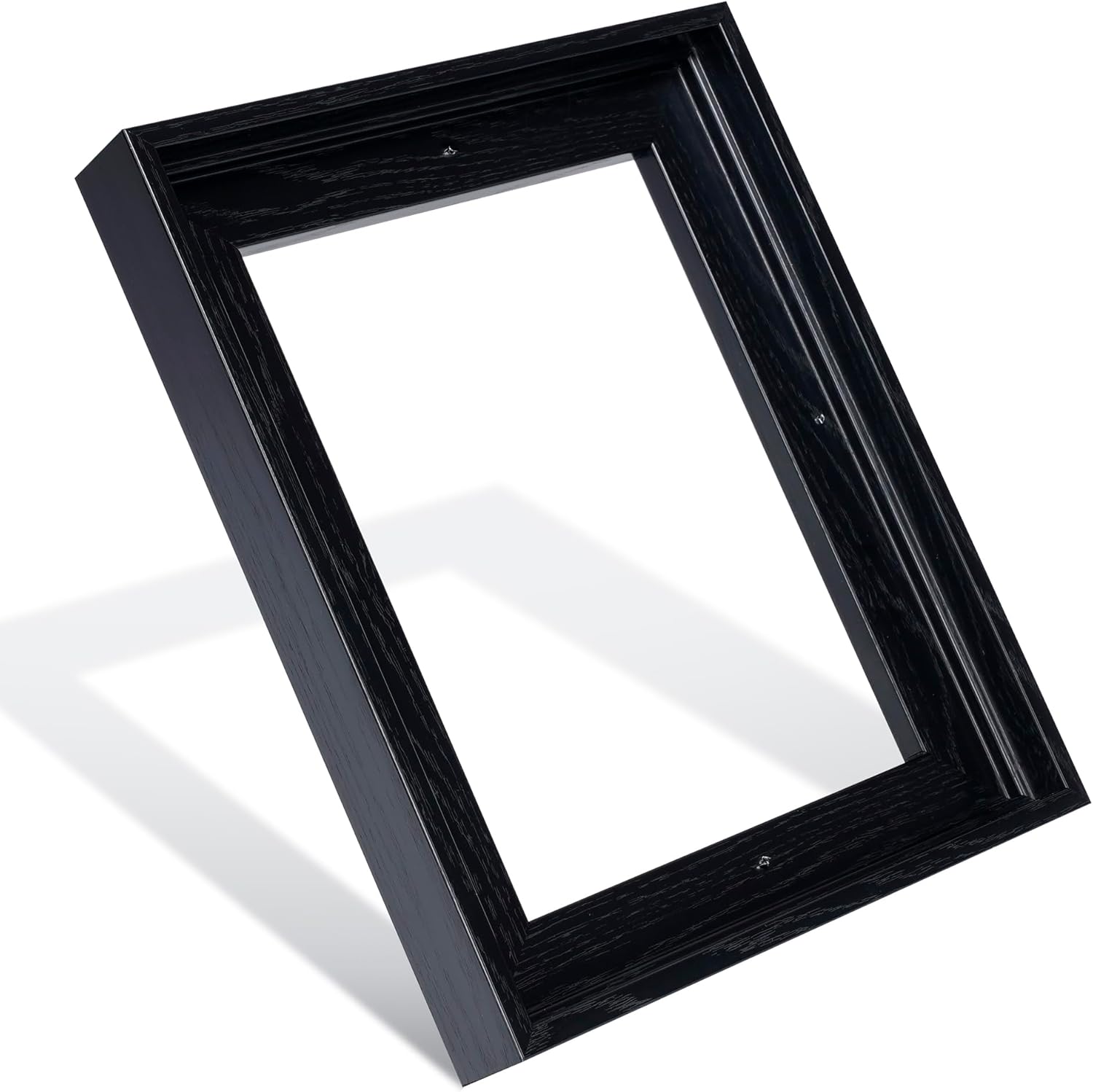 11x14 Canvas Floater Frame for Oil Paintings, 2 Pack Canvas Frames with 0.6"-0.9" Deep for Art Print, Picture Floating Frames,Float Frame for Wall Decor (Black,11"x14")