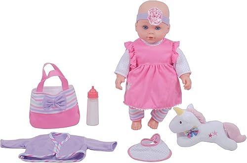 Dream Collection Muñeca de bebé encantadora de 16" con unicornio 17632